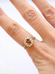 ZLATNI PRSTEN RUBIN I DIJAMANTI 18K (750) 3,78 grama NOVO •GOLD SHOP •