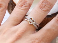 ZLATNI PRSTEN SRCE 14K (585) 3,56 grama NOVO • GOLD SHOP •