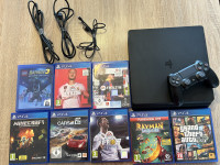 Sony PlayStation 4 (PS4) Slim,1 TB, 1 bežični kontroler i 6 igrica