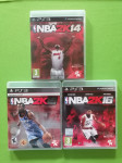 PS3 igre NBA2K14, 15, 16 (sve 3 igre za 20e)