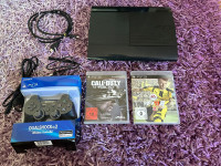 Sony Playstation 3 Ultra slim+novi joystick u kutiji,2 igrice,oprema