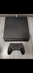 PlayStation 4 slim, 1 joystick, račun, 130€