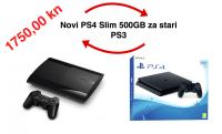PlayStation 4 Slim 500GB - novo i zapakirano, jamstvo 1 godina