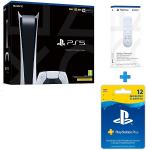 PlayStation 5 Sony Digital Ed bijeli+365 dana pretplata+daljinski,novo
