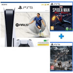 PlayStation 5 Sony Disc Edition bijeli +3 igre FIFA 23,Spid.Demon,novo