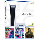 PlayStation 5 Sony Disc Edition bijeli+ 3 igre novo u trgovini,račun