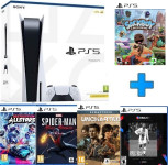 PlayStation 5 Sony Disc Edition bijeli + 5 igri novo u trgovini,račun