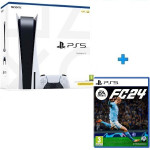 PlayStation 5 Sony Disc Edition + FC 24 igra,novo u trgovini,račun