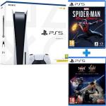 PS5 Sony PlayStation 5 + 2igre Spid+Nioh,novo u trgovini,račun,gar 1g