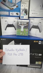 Sony PlayStation 5 PRO 2tb + 2 gamepada + slušalice + Disk Drive | NOV