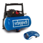 Scheppach kompresor HC06 bez ulja 6L 8bar 1200W + crijevo od 5 m