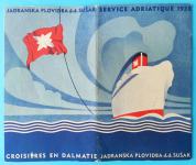JADRANSKA PLOVIDBA SUŠAK (1938. g.) stara predratna brodska brošura