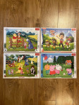 Puzzle 3+, Winnie, Psici u ophodnji, Peppa pig