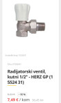 ventjl radijatorisji1/2'' cola ravni i kutni i prigušnice herz