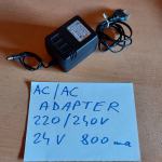 AC / AC ADAPTER 220-240 V - 24V 800 ma