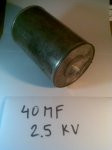 40 MF  2.5 KV  VISOKONAPONSKI KONDENZATOR