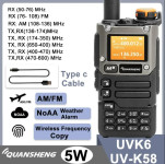 QuanSheng UV-K6  Walkie -Talkie Ručna radio stanica