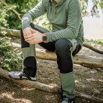 Prom Fobos trousers green/black radne hlače