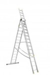 Trodijelne aluminijske ljestve, profesionalne, 3x15 gazišta