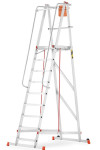 Pokretne, sklopive ljestve s podestom, 8+1