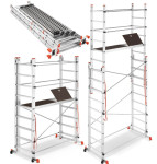 Sklopiva aluminijska mobilna skela, 4 M