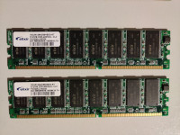 2 x 512mb ELIXIR DDR 400Mhz PC 3200 CL3