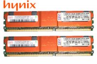 2x1GB(2GB) HYNIX DDR2 PC2-5300F HYM512F72CP8D2-Y5 CL5 1.8V