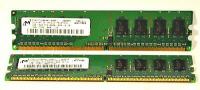 2x1GB(2GB) Micron MT8HTF12864AY-667E1 PC2-5300 667mhz DDR2 DIMM