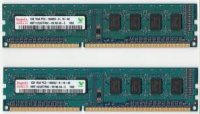 2x1GB Hynix PC3-10600U 1333mhz Dual Channel DDR3 DIMM