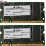 2x256MB(512MB) Infineon HYS64D32020GDL-7-B PC2100 266mhz DDR SODIMM