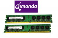 4x1GB(4GB) QIMONDA HYS64T128020EU-3S-B2 2Rx8 PC2-5300 DDR2 667mhz DIMM