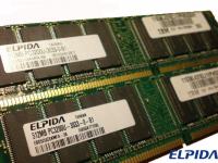 4x512MB(2GB)ELPIDA PC3200 400mhz DDR DIMM EBD52UC8AMRA-58
