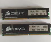 2 x Corsair TwinX DDR 1 x 2 GB CL2 (4 GB)