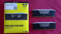 Corsair Vengeance RGB memorija
6400 MHz, CL32, DDR5, 32GB (2×16GB)