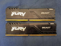 KORIŠTENO: Kingston Fury Beast 16 GB (2×8 GB) DDR4 3200 MHz CL16