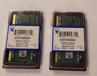Memorija KINGSTON 4 GB DDR3L, 1600 MHz, SODIMM, CL11, novo,KCP316SS8/4