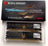 ram 2x1GB GEIL PC2-6400 DDR2-800 BLACK DRAGON gaming series