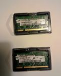 RAM DDR 2,  2 x 1 Gb memorija za laptop