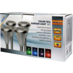 home Solarna vrtna LED lampa, metal/staklo, set 4 komada, 300 mAh - MX