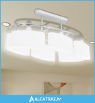Stropna svjetiljka s elipsoidnim staklenim sjenilima za 6 E14 žarulja