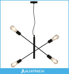 Stropna svjetiljka sa žaruljama sa žarnom niti 2 W crna E27 - NOVO