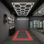 Stropni LED Hexagon 484x243 cm