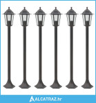 Vrtna stupna svjetiljka od aluminija 6 kom E27 110 cm brončana - NOVO
