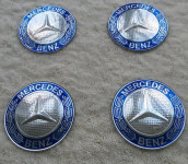 Mercedes Benz naljepnice za čepove alu felge plavi vanjski promjer 56