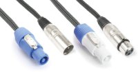 Tronios Audio Combi Cable Powercon B - XLR F / Powercon A - XLR M, 1.5