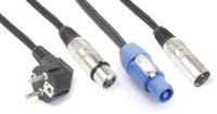 Tronios Audio Combi Cable Schuko - XLR F/Powerconnector A - XLR M, 10m