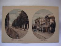 ABANO - II Viale e Via Bagni postcard 1900-1910.-A.Bugia -Dopisnica