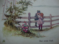 ART DECO,Old postcard DER ERSTE KUB,njemačka razglednica,