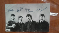 Beatles postcard 1964 year with signature