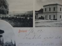 BRIONI postcard 1902.Atelier "Flora" Pola - Dopisnica BRIONI -putovala